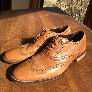 Cole Haan creme brogue shoes